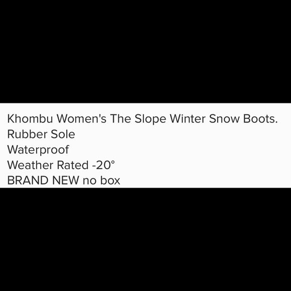KHOMBU Slope winter boot faux fur black snow school chores size 6 warm commute - Picture 4 of 10